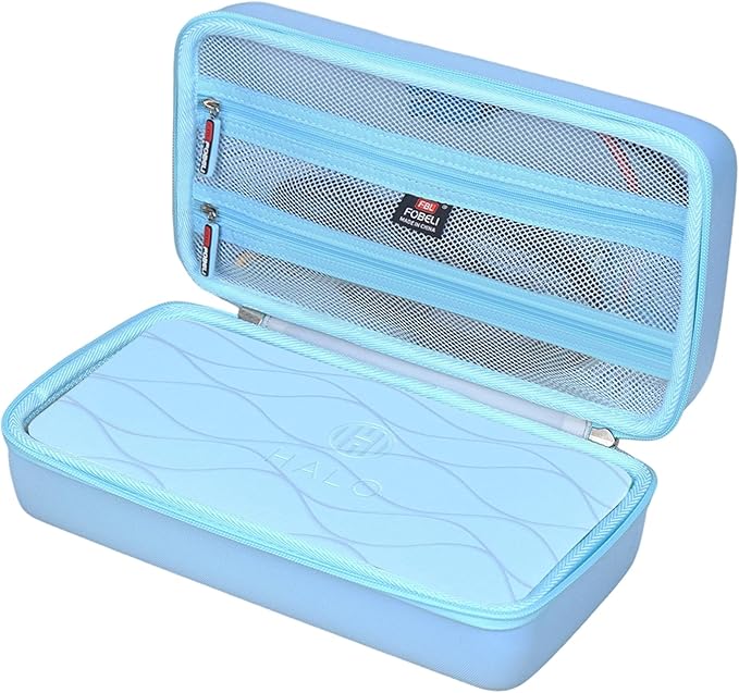 FBLFOBELI Hard Carrying Case for Halo Bolt Ultimate 2.0 & 3.0/for Halo Bolt Air + 55500 1750/for Halo Bolt Air 58830 Portable Vehicle Jump Starter with Air Compressor (Case Only) (Blue)