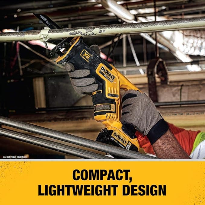 DEWALT 20V MAX* Cordless Drill Combo Kit , 4-Tool (DCK444C2) with DEWALT 20V MAX* XR Reciprocating Saw, Compact, Tool Only (DCS367B)