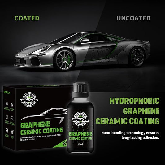 [Upgraded 100ml] UV Graphene Ceramic Coating - 10H Ceramic Coating for Cars-5+ Years Protection, Hydrophobic, Scratch & UV Resistant, High Gloss Finish - Professional-Grade Car Detailing Kit