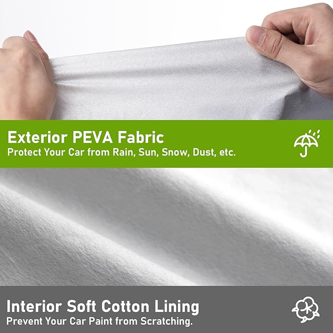 Favoto 6 Layers Truck Cover Waterproof - All Weather Heavy Duty Outdoor Pickup Car Cover Sun UV Rain Protection Windproof with Door Zipper Universal Fit (Length Up to 228 inch)