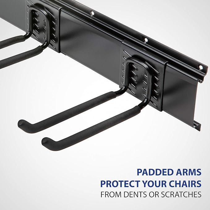 RaxGo Chair Storage Rack, Wall Mounted Folding Chairs Organizer and Hanger System,For Home, Garage, Heavy Duty