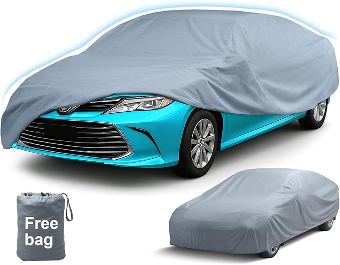 Leader Accessories Car Covers for Automobiles All-Weather Limited Waterproof, Breathable Full-Exterior Covers for Indoor and Outdoor Use, Fits Sedans 150"-160"