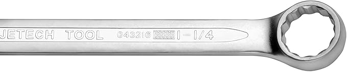 Jetech 1-1/4 Inch Combination Wrench - Industrial Grade Spanner with 12-Point Design, 15-Degree Offset, Made with Durable Chrome Vanadium Steel in Sand Blasted Finish, Forged, Heat-Treated, SAE