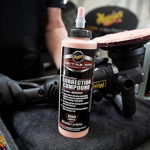Meguiar's DA Microfiber Correction Compound D30016, Car Compound for Use with a DA Polisher and Microfiber Cutting Disc, Removes Swirls, Scratches, Water Spots, and Oxidation, 16 Oz