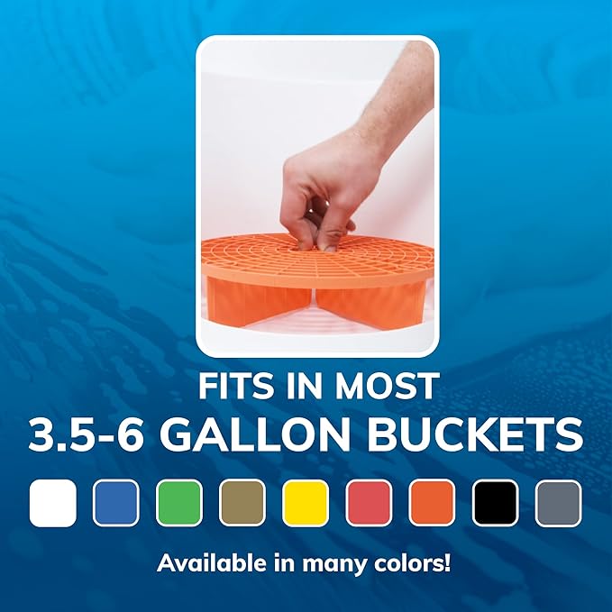 Grit Guard The Original Black/Green Bucket Insert (2 Pack) | 10" Diameter Car Wash Bucket Guard for Car Washing & Detailing | Compatible with 3.5, 4, 5 and 6 Gallon Buckets