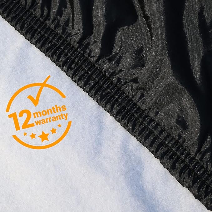 Waterproof Car Cover for Automobiles All Weather - Coverado Car Cover Heat Protection with Zipper Door, Cotton Backing Snowproof UV Protection Windproof, Universal Fit for Sedan (201"-210")