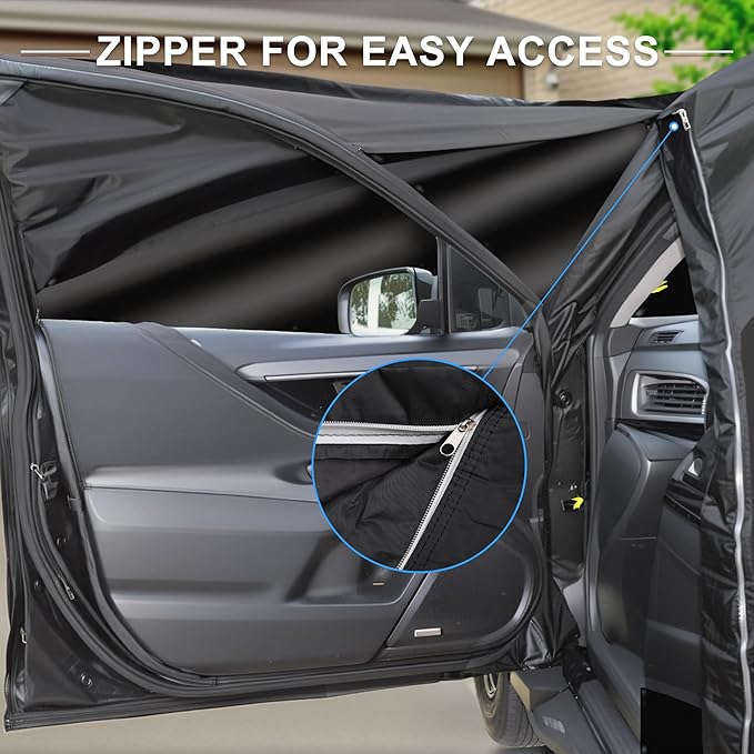 X AUTOHAUX Car Cover for BMW X5 210D-PU Outdoor Full Car Cover All Weather with Door Zipper for Waterproof Windproof Sun Rain Snow Protection