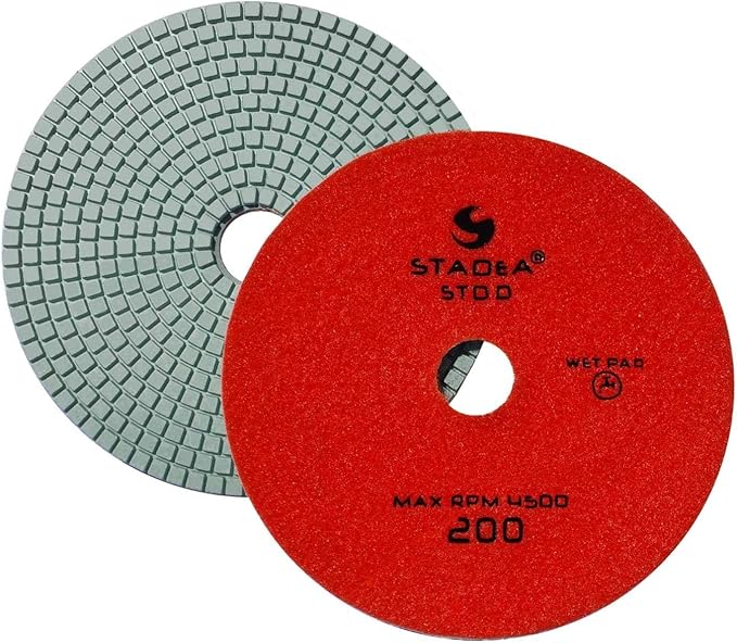 Stadea PPW253B Diamond Polishing Pad 7 Inch Grit 200 For Marble Concrete Stones Terrazzo Granite Floor Polishing