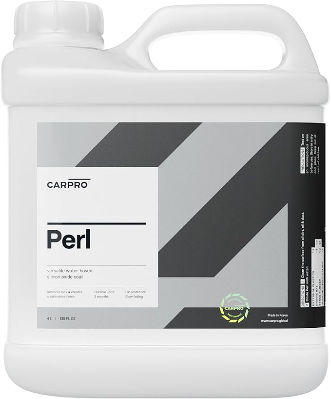 CARPRO PERL Plastic & Rubber Protectant - [Plastic, Engine, Rubber, Leather] - Concentrated Tire Dressing, Water Based UV Protection, Satin Finish - Gallon (135oz)