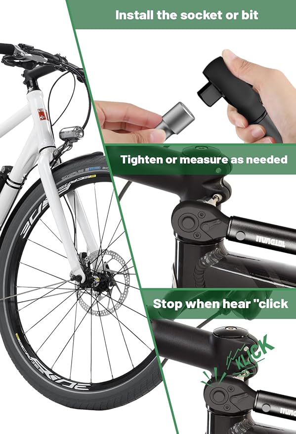 1/4-Inch Drive Click Torque Wrench 4-20Ft.lb/5.4-27.2N.m, ±3% High Accuracy Torque Wrench for Bike