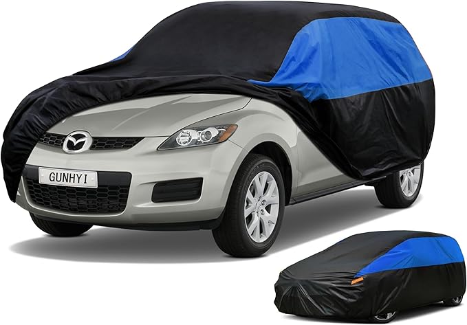 Mazda Car Cover Custom Fit Mazda CX7 CX-7 Waterproof All Weather, Lightweight Full Car Cover Outdoor Sun UV Rain Dust Snow Wind Protection.