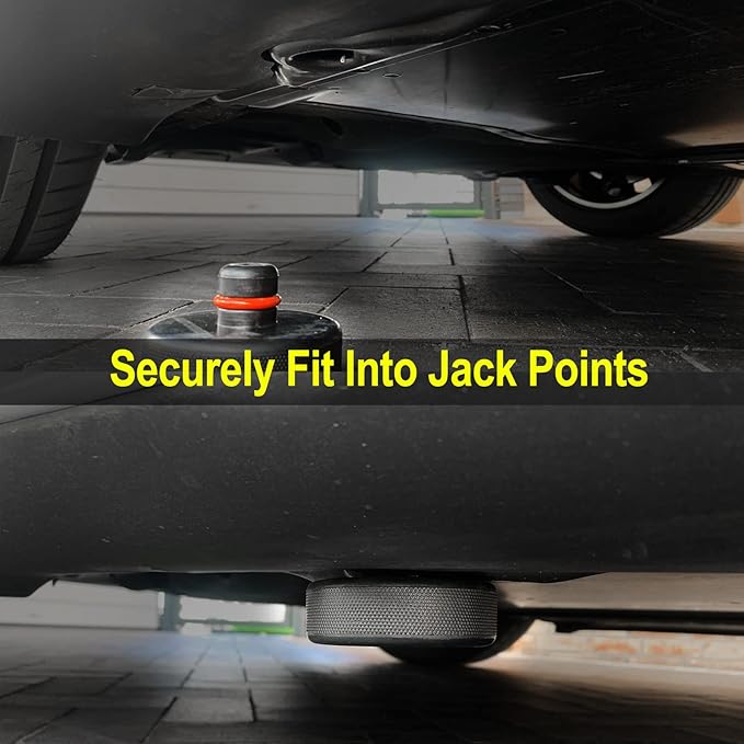 Lifting Jack Pad for Tesla Model 3/Y/S/X, 4PCS Rubber Jack Pad Adapter Pucks Tool Chassis Jack Point Pad Sturdy Adapter, Car Tire Repair Tool Kit with Storage Box
