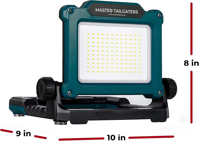 Master Tailgaters LED Work Flood Light Compatible with Bosch Battery