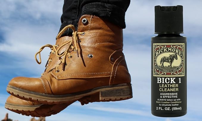 Bickmore Bick 1 Leather Cleaner 2 oz - Clean Dirt, Oil, Sweat, Salt, and Water Stains from all Colored, White, and Black Leather