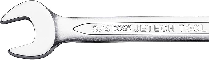 Jetech 3/4 Inch Combination Wrench - Industrial Grade Spanner with 12-Point Design, 15-Degree Offset, Made with Durable Chrome Vanadium Steel in Sand Blasted Finish, Forged, Heat-Treated, SAE