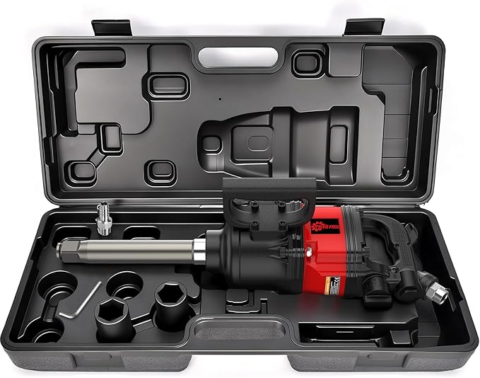 Trivd Frol Air Impact Wrench 1 inch Impact Gun 1 Inch Impact Wrench, Up to 3550 Ft.lbs, 5000RPM High Torque Pneumatic Impact Wrench with 32mm-33mm Sockets, 1/2" Air Inlet for Heavy Duty Repairs