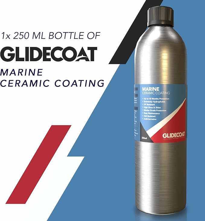Glidecoat Marine Ceramic Coating (250ml)-Nano Ceramic Coating for Boats, Cars-Better Than Car Wax Polish and More Durable than Regular Ceramic Coating for Cars - Extremely Durable Coating (250mL)