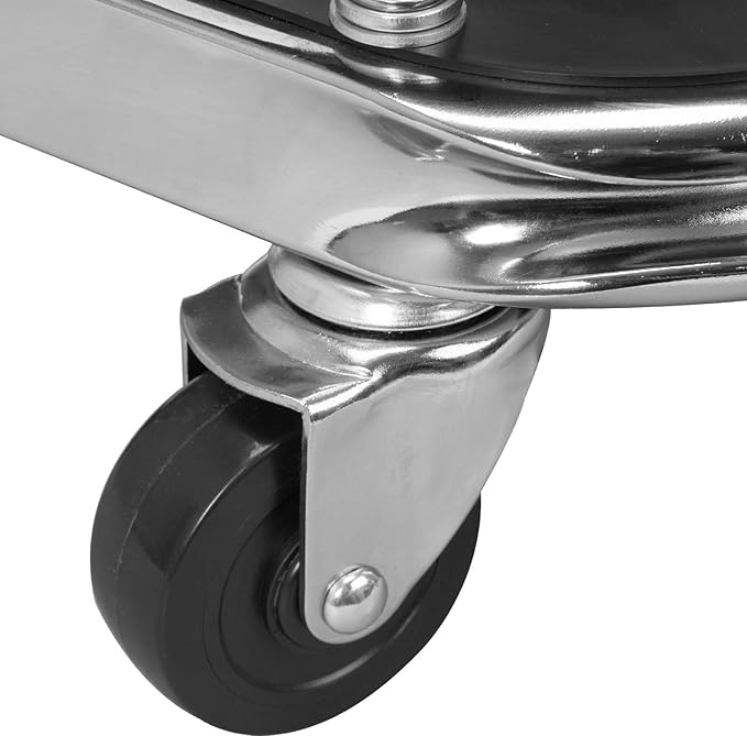 AR7451B Torin Heavy Duty Rolling Creeper Garage/Shop Seat: Padded Mechanic Stool with Tool Tray Storage and Cup Holder, Black