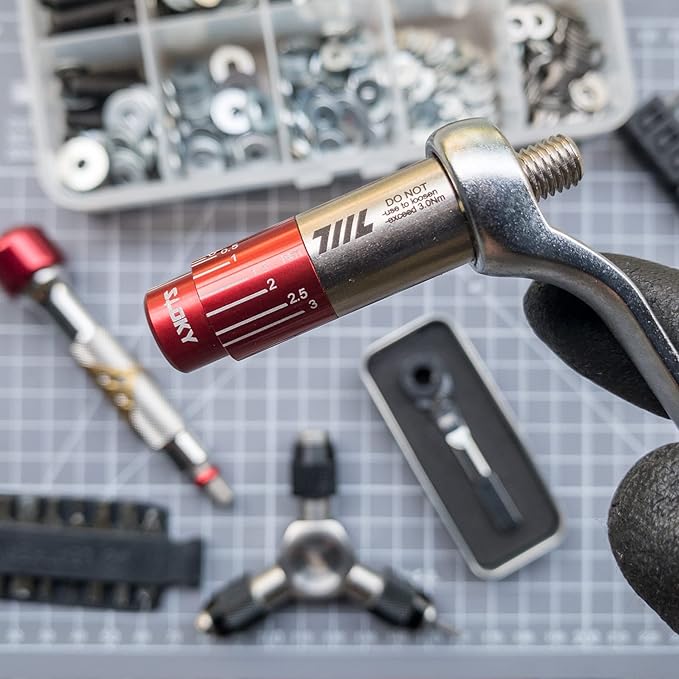 711L EDC Torque Driver HEX I Mini Indexed Torque Socket Wrench For Bike Drone RC Electronics I Pocket Size Variable Torque Wrench