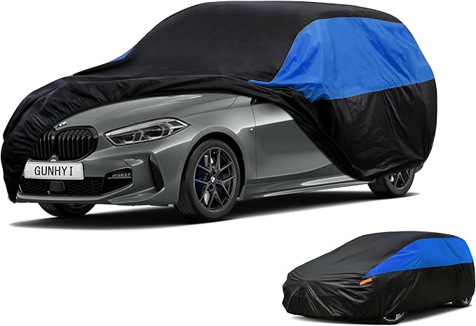 Car Cover Custom Fit 1 Series Hatchback Waterproof All Weather, Lightweight Full Car Cover Outdoor Sun UV Rain Dust Snow Wind Protection.
