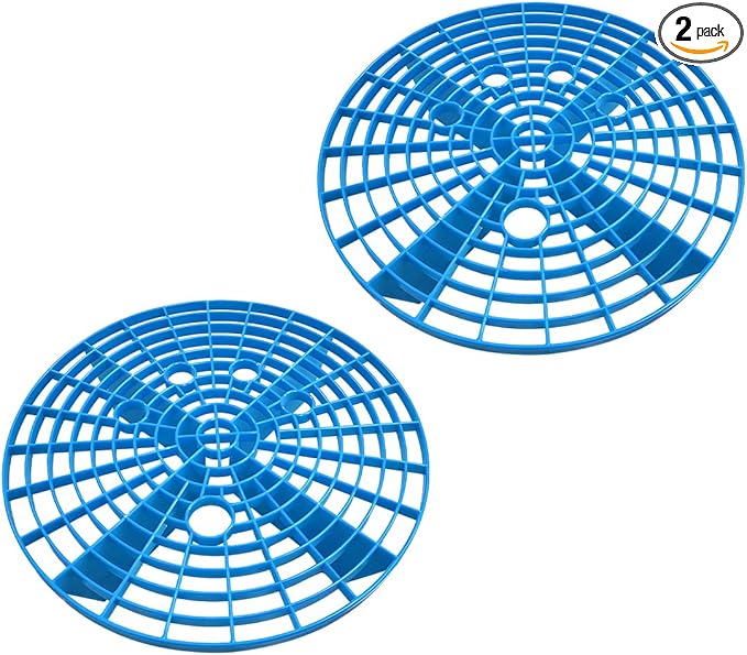 2 PCS Car Wash Bucket Inserts, Auto Detail Dirt Gaurd Buckets Filter Helps Remove Dirt Debris, Dirt Guard Insert Wash Filter Fits 12 Inch Diameter Bucket or 3-5 Gallon Buckets (Blue)