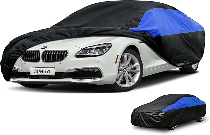 Car Cover Custom Fit 6 Series Waterproof All Weather, Lightweight Full Car Cover Outdoor Sun UV Rain Dust Snow Wind Protection.