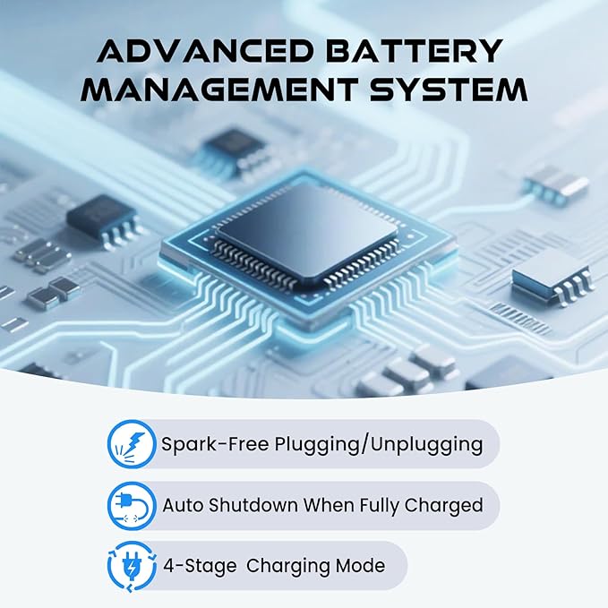 12V 20A Lithium Battery Charger 14.6V LiFePO4 Battery Charger with Quick Connector Automatic Smart & Maintenance for Deep Cycle Rechargeable Battery Boat RV
