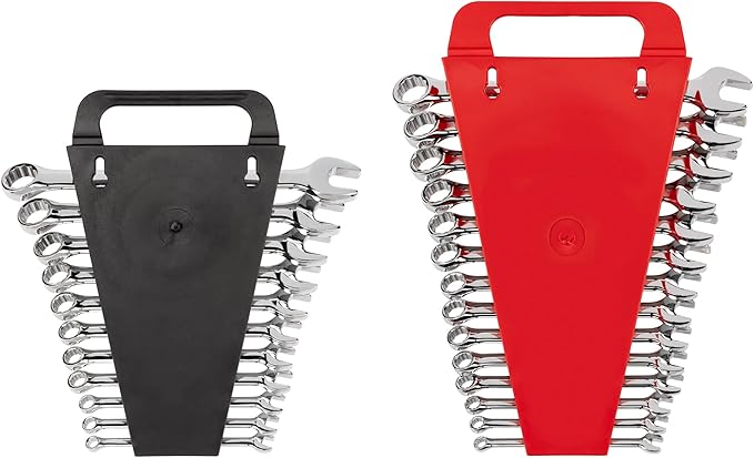 TEKTON Combination Wrench Set with Holders, 25-Piece (1/4-3/4 in., 6-19 mm) | WCB92301