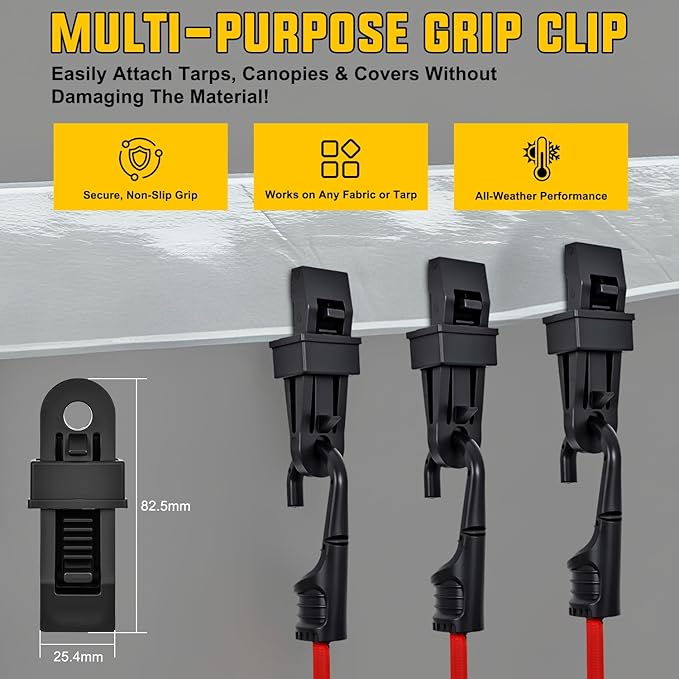 Nilight Ultimate Outdoor Bungee Cord Assortment - Heavy Duty Set of 36 (18" 24" 32" 40" 48") with Hooks for Camping Securing and DIY