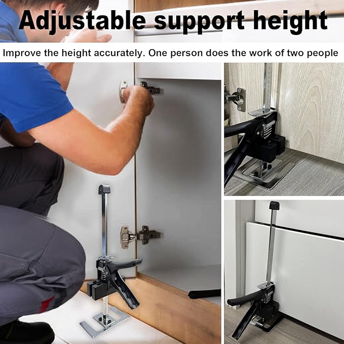 Greywolf Labor Saving Arm Jack 2 Pack, 15.5 Inch Manual Jack Tool, Multi-Function Furniture Lift, Bearing 440 lbs Lift 6.7 Inch, for Cabinet and Wall Tile Height Adjuster Handheld Tool