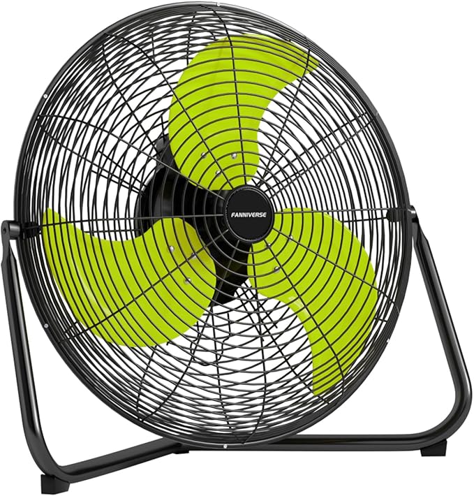 20 Inch Floor Fan Pro Series - High Velocity Floor Fan for Commercial, Residential, Warehouse, Covered Patio, Shop, Garage, Barn, 3 Speed 360-Degree Tilt 5300 CFM UL Safety Listed