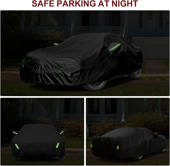Car Cover for Ford Mustang 2005-2023 6 Layers All Weather 210T Windproof Waterproof All Weather Protection Outdoor Covers Compatible with Ford Mustang
