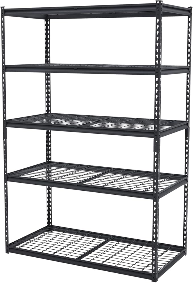 Towallmark Heavy Duty Storage Shelves 48 * 24in, 5 Tier Garage Storage Shelving, Adjustable Metal Storage Shelf Unit, Easy Assemble Garage Storage Shelving
