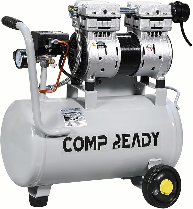 2 Gallon Portable Air Compressor 0.75HP 1.7 CFM@90PSI 60dB Ultra Quiet Oil Free Air Compressor Ideal for Tire Inflation Pneumatic Tool Spray Painting