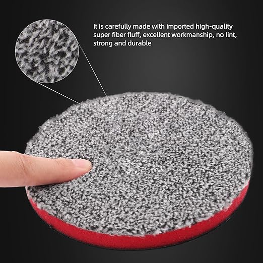 SPTA 6"(150MM) Microfiber Cutting Pads, 3PCS Soft Microfiber Wax Removal Pad, Detailing Wax Applicator Pad, for Waxing and Polishing&Scratch and Vortex Removal Pad