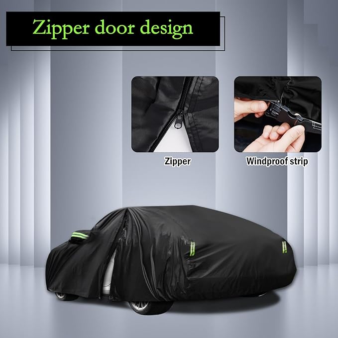 Car Cover Custom Fit for 1998-2026 Porsche 911 (991/992/996/997 Series) Carrera 4S/Turbo/Carrera, Waterproof All Weather Full Exterior Cover Rain Sun Protector with Door Zipper