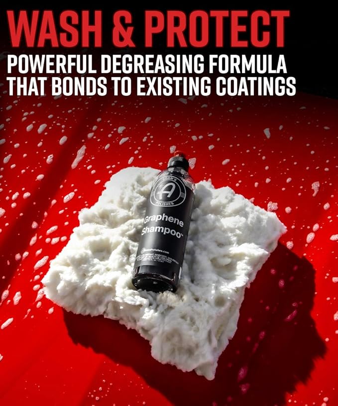 Adam's Polishes Graphene Shampoo Washing Bundle - Ceramic Coating Infused Car Wash Soap - Powerful Cleaner & Protection In One Step - pH Neutral, High Suds For Foam Cannon, Gun, Or Detailing Buck
