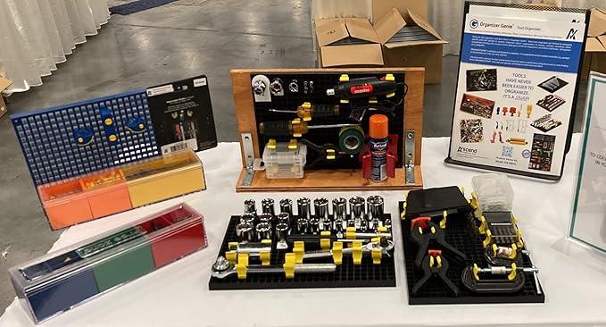 Adjustable Holder - Accessory for Organizer Genie Pegboards to Securely Hold Tools of Any Shape, Size or Contour