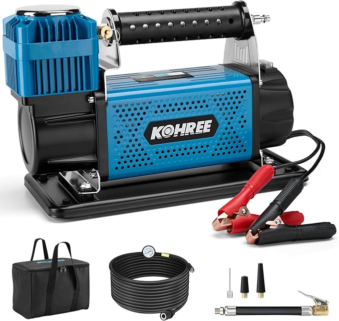Kohree 12V Air Compressor, 7.06 CFM Fast Tire Inflator, Heavy Duty Tire Pump with Max 150 PSI for Offroad Truck, RV, 4x4 Vehicles