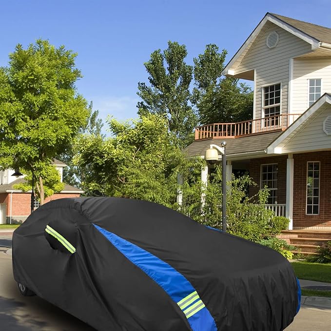 Avecrew Car Cover Custom Fit for Honda Accord, Waterproof All Weather Full Exterior Cover Rain Snow UV Protection Outdoor Cover with Side Door Zipper Design
