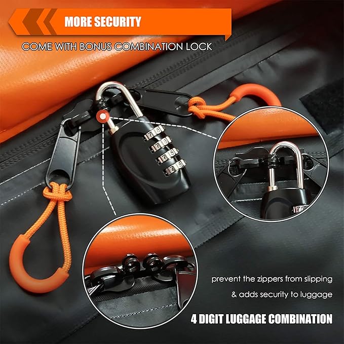 Combo of MeeFar Hitch Mount Cargo Carrier Bag Soft Shell 20 Cubic Feet 100% Waterproof + 15 Cubic Feet Car Roof Bag Cargo Carrier