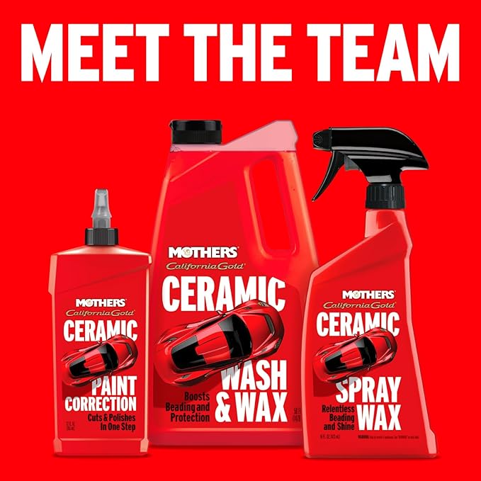 Mothers California Gold Ceramic Spray Wax, 16 oz. – Super-Hydrophobic, Delivers Deep Gloss, Relentless Beading & Long-Lasting Shine in a Quick, Easy, User-Friendly Spray-On Formula (05766)