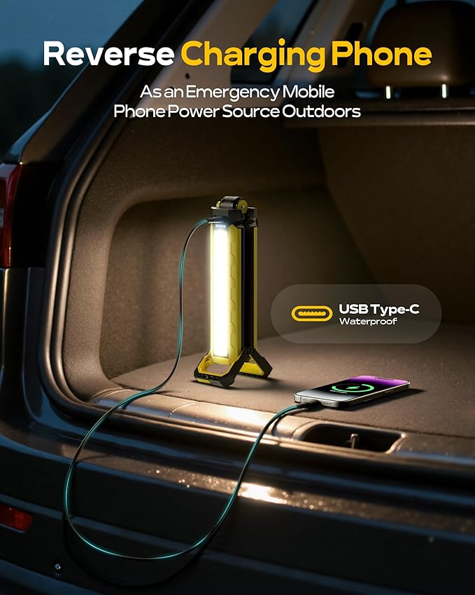 Mechanics Work Light, Under Hood Working Light Bar with Magnetic, 5600AH 3600LM Portable Cordless Work Light for mechanic, Job Site Lighting for Underhood/Mechanic/Car Repairing/Garage -Yellow