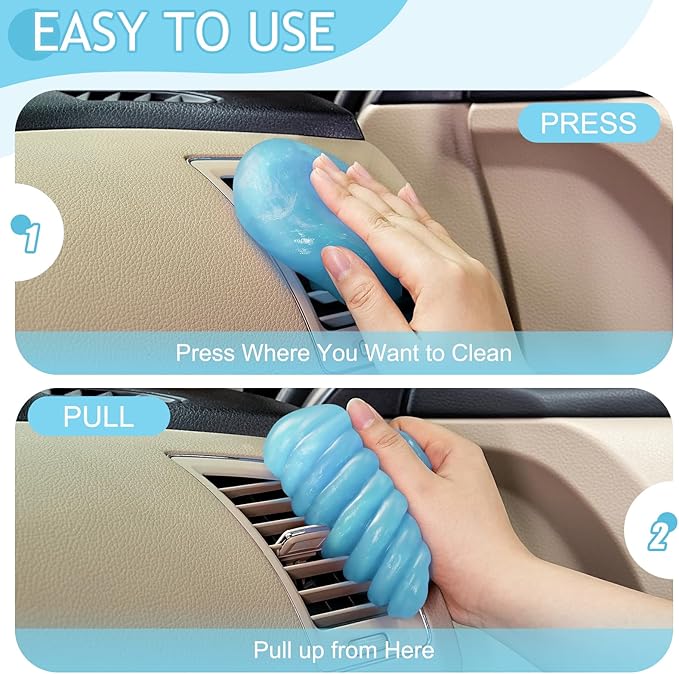 Car Cleaning Gel Car Cleaning Putty Car Putty Car Interior Cleaner Car Slime Car Detailing Kit Car Accessories Gifts for Men Women Stocking Stuffers Light Blue