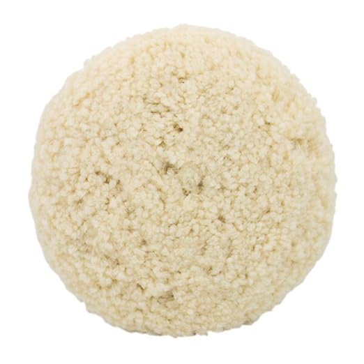 Woolous Wool Buffing Pad 7 Inch – Natural Lambswool Polishing Pad with Hook & Loop for Cars, Boats, Trucks, RVs, Motorcycles & Metal Surfaces – 100% Wool Pads for Buffing, Cutting and Compounding