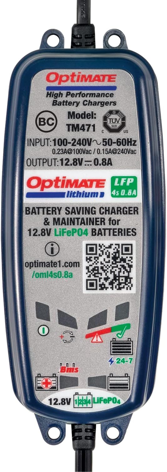 OptiMATE Lithium 4s 0.8A, TM-471, 8-step 12.8V 0.8A sealed battery saving charger & maintainer