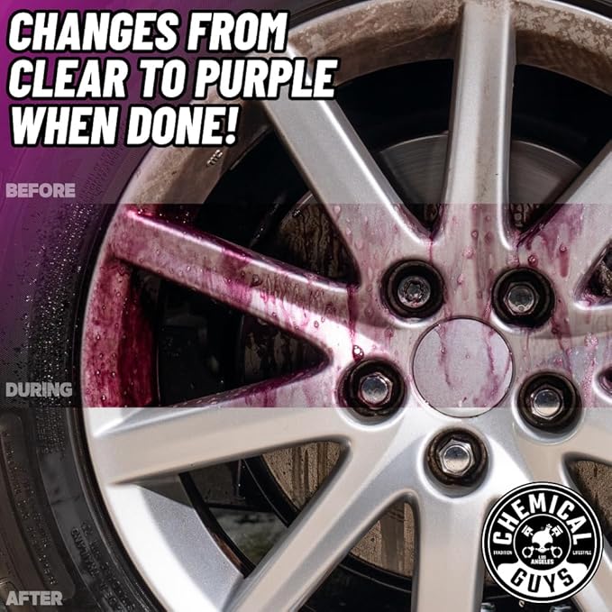 Chemical Guys Two Face Wheel Cleaner, Color Changing Wheel Cleaner, Safe for Cars, Trucks, SUVs, Motorcycles, RVs & More, 16 fl oz - CLD30316