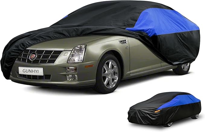 Cadillac Car Cover Custom Fit Cadillac STS Waterproof All Weather, Lightweight Full Car Cover Outdoor Sun UV Rain Dust Snow Wind Protection.