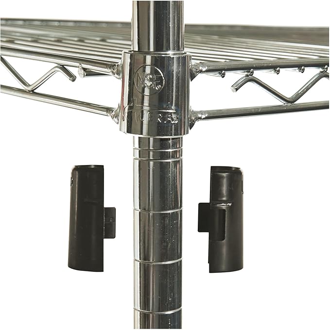 Alera ALE Industrial Heavy-Duty Wire Shelving Starter Kit, 4-Shelf, 48w x 18d x 72h, Silver