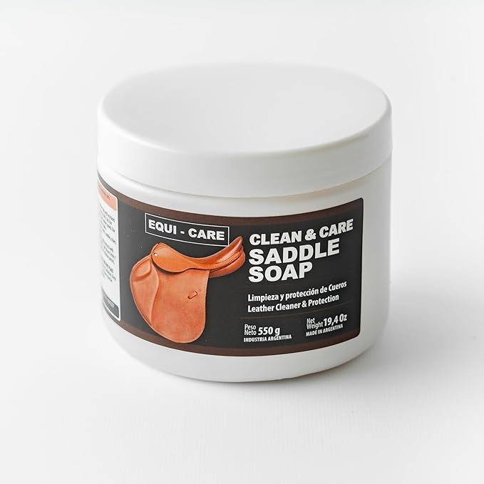 EQUI - CARE: Clean & Care Saddle Soap, Glycerin-Based soap with Added Moisturizers Designed to Clean and Condition Leather. Keep Your Leather tack and Equipment in top Condition.